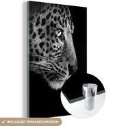 MuchoWow® Peinture sur Verre - Léopard - Fourrure - Animal - 60x90 cm - Peintures sur Verre Acrylique - Photo sur Glas