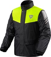 REV'IT! Rain Jacket Nitric 4 H2O Black Neon Yellow - Maat XS -