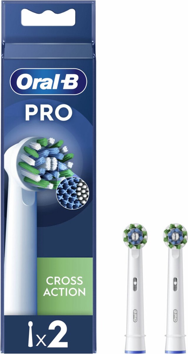 Oral B Opzetborstels PRO Cross Action Wit - 2 stuks