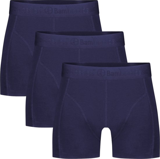 Comfortabel & Zijdezacht Bamboo Basics Rico - Bamboe Boxershorts Heren (Multipack 3 stuks) - Onderbroek - Ondergoed - Navy - XXL