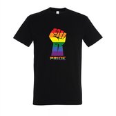 T-shirt Pride - Zwart T-shirt - Maat L - T-shirt met print - T-shirt heren - T-shirt dames