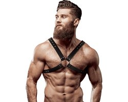 FETISH SUBMISSIVE ATTITUDE | Fetish Submissive Attitude - Eco Leather Crossed Chest Strap Harness Men