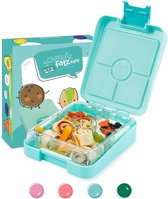 boîte à goûter facile pour enfants, boîte à lunch avec compartiments, boîte à lunch (turquoise)