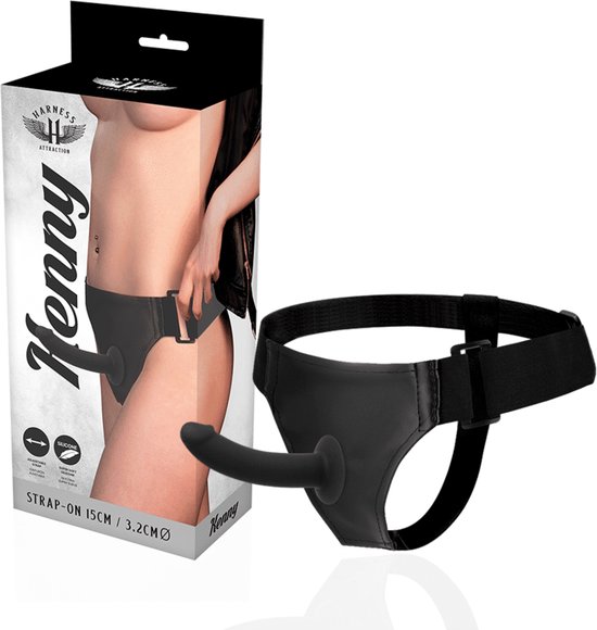 HARNESS ATTRACTION Dildo Harness - Kenny Black - Voor koppels - 15 x 3.2cm  | bol
