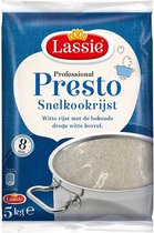 Lassie Presto Snelkookrijst - 2 x 5kg Voordeelverpakking Snelkook Rijst - Voorgekookte Witte Rijst - 8 Minuten Koken - 100% Natuurlijk en Glutenvrij