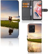 Smartphone Hoesje Xiaomi Redmi Note 12 4G Flip Case Koe