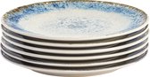 Lite-Body Hermes Ontbijtbord , Dessertbord - Set van 6 stuks - Ø20 cm - Stoneware - Licht blauw