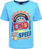 Disney Cars Shirt - Built for Speed - Blauw - Maat 116 (6 jaar)