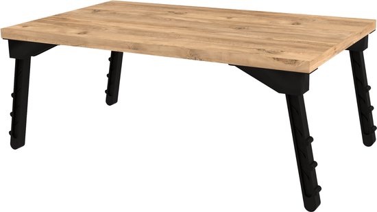 Laptoptafel Arthur - Opvouwbaar - 23,5x60x35,5cm - Houtkleurig - Spaanplaat en Kunststof - Praktische Computertafel