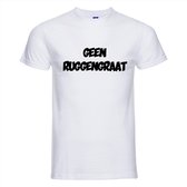 Ruggengraat T-shirt | Grappige tekst | T-shirt tekst | Feest Shirt | Tshirt | Wit Shirt | Ruggengraat | Feest | Party | Carnaval | Maat L