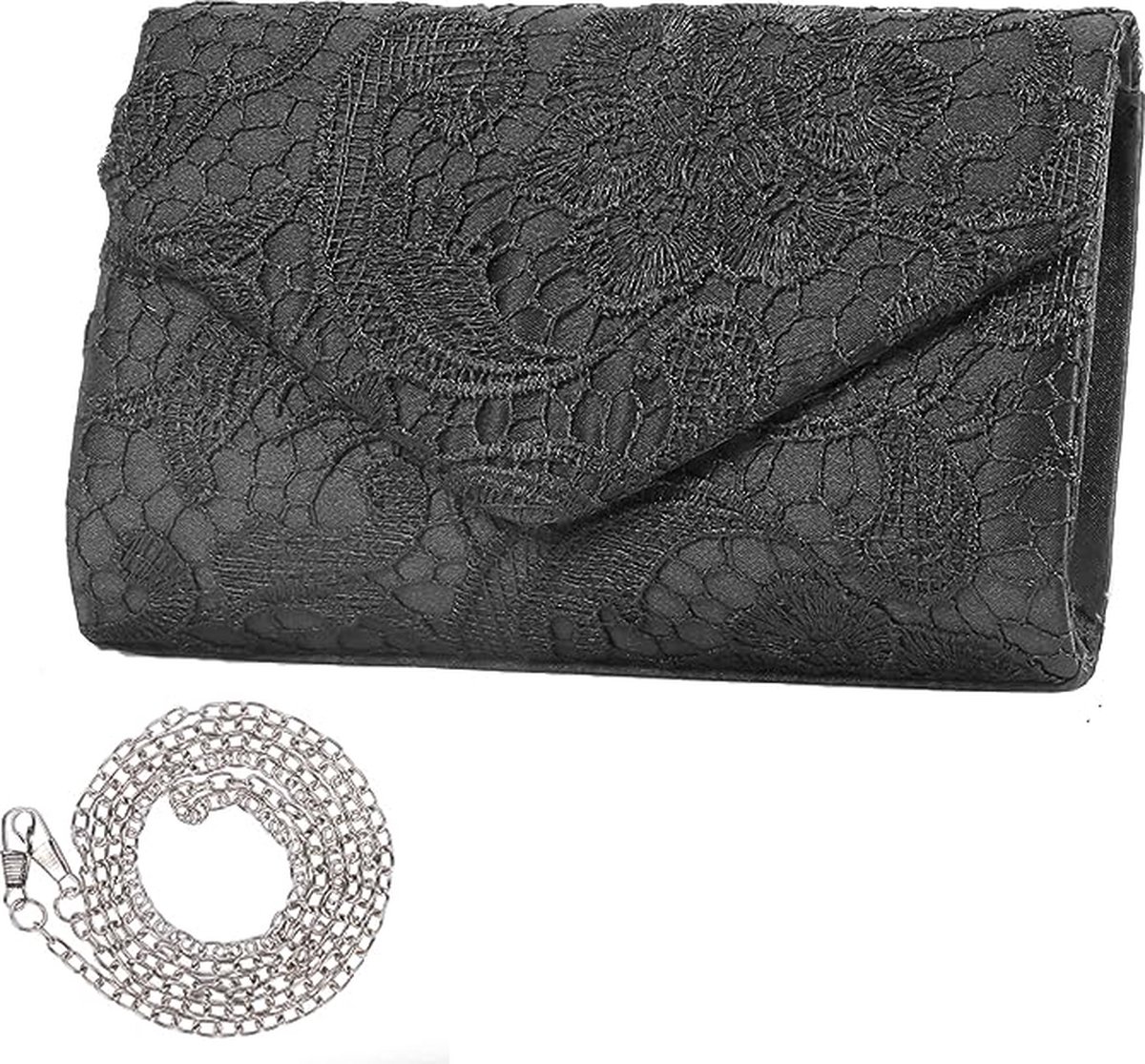 Pochette pour femme, pochette enveloppe à Glitter avec sangle en