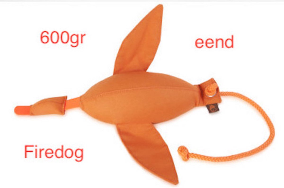 Firedog eend dummy 600 gr oranje