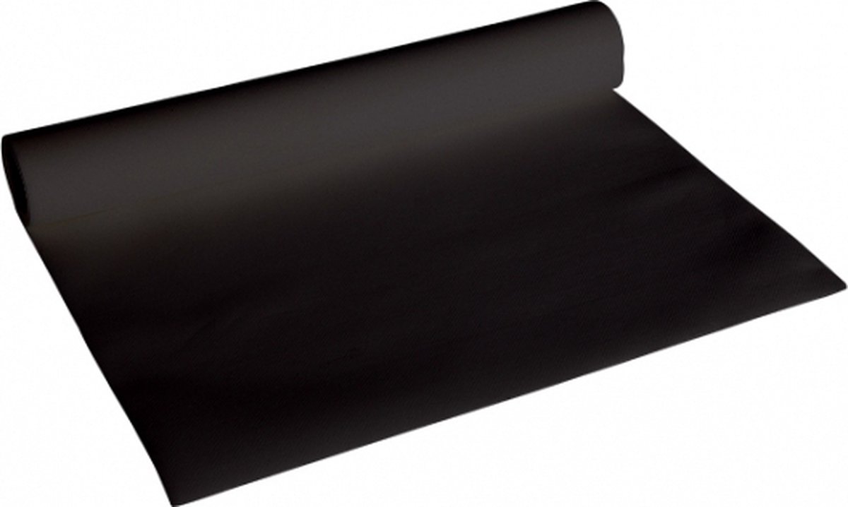 Luxe zwarte kleur tafelloper - Cosy&Trendy