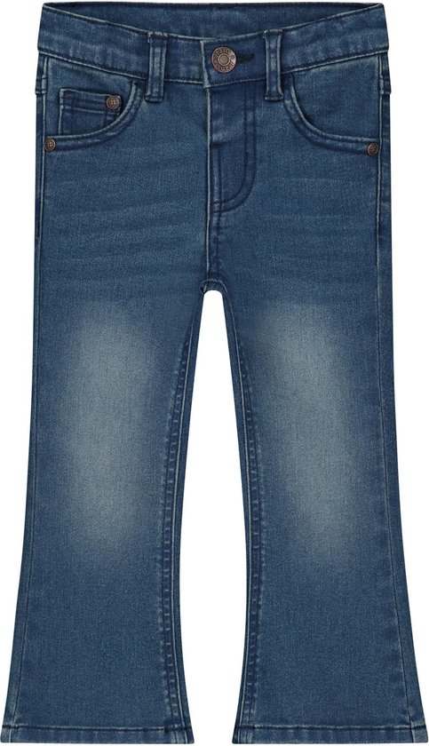 Prénatal Jeans Kinderen Maat 74 - Donkerblauw Denim - Spijkerbroek Kinderen Flared - Kinderkleding