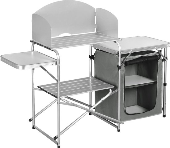 Armoire de rangement pliante en aluminium pour l'extérieur, organisateur de cuis