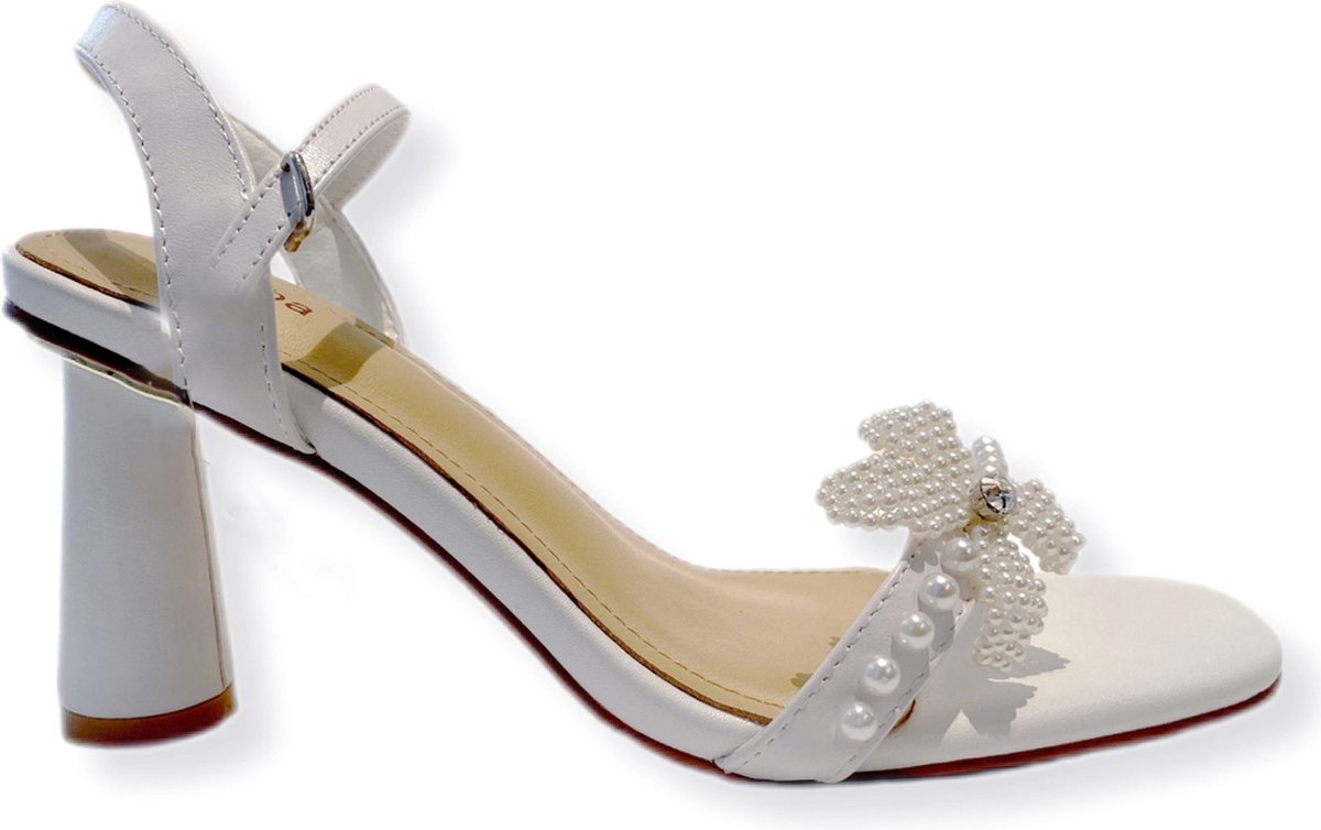 Zerba - Dames Sandalen - Maat 39 – Wit Leer – Susia