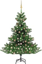 vidaXL-Kunstkerstboom-Nordmann-met-LED's-en-kerstballen-240-cm-groen