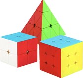Speed ​​Cube Set 3 en 1 - Casse-tête pour Adultes et Enfants - Cube - Skewb - Pyraminx