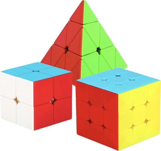 Speed Cube Set 3 in 1 - Magic Cube - Kubus - Breinbrekers voor Volwassenen en Kinderen - Skewb - Pyraminx