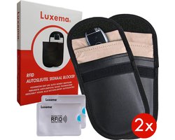 Luxema® Autosleutel RFID Antidiefstal - RFID Beschermhoes Autosleutel - Keyless Entry Beschermhoes- Autosleutelhoesjes - 2 stuks - Inclusief 2 Anti-Skim bankpashouders