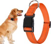 Reflecterende Hondenhalsband - Halsband hond - Reflecterend - Oranje - Maat S - 30/40 CM