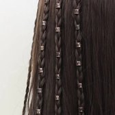 Haar Ringen Vlechten Brons Bruin (40 stuks) - Haar Kralen - Haarringen dreadlock kralen - Kraaltjes / Clips - Haar Accessoires Vrouwen - Vlecht accessoires - Hair Beads Bronze - 40 stuks