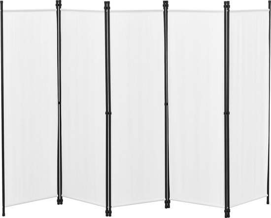 Tuinscherm Generoso - Scheidingswand - 171x250 cm - Wit - Staal en Polyester - Waterafstotend - Discreet Design
