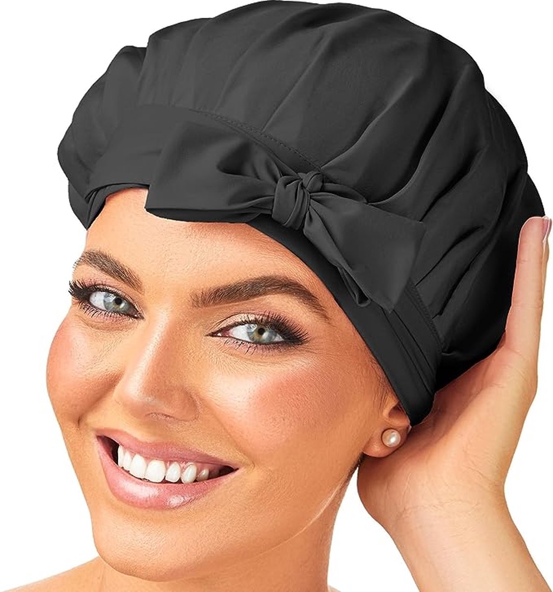 Bonnet de nuit en soie pour femmes, taille ajustable, Bonnet de