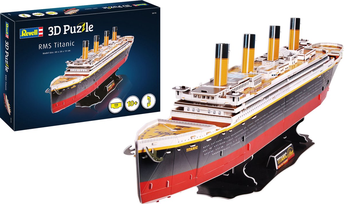 Revell Puzzel - 00170 RMS Titanic Ship 3D Puzzel | bol