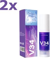 Lanthome - V34 - Whitening Foam - Paarse Schuim - Tandpasta - 2 in 1 - 2x 30ml - DUOPAK