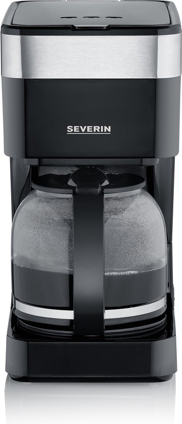 Severin KA 9263, Filterkoffiezetapparaat, 1,25 l, Gemalen koffie, 900 W, Zwart / RVS serie