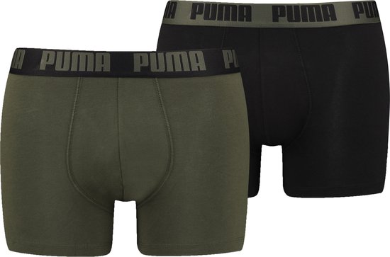Puma Lange short - 2 Pack Zwart-Kaki - 521015001-051 - L - Mannen