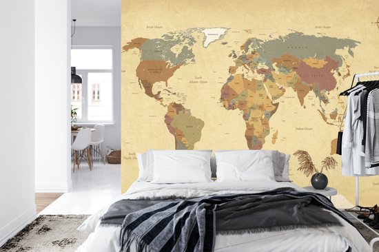 Papier peint photo Wereldkaart - Papier peint non tissé - 400 x 280 cm
