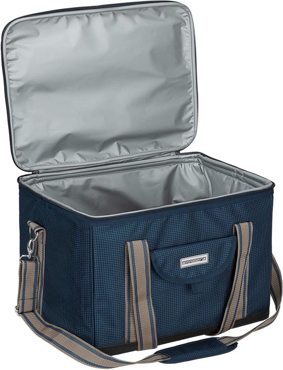 Koeltas XL blauwe pied-de-poule 40 liter isoleertas picknicktassen van KOEL — afbeelding 4