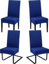 Stoelhoezen, set van 4 voor schommelstoelen, afneembare wasbare stoelbescherming, decoratie, stretch stoelhoezen voor eetkamer, bruiloft, hotel, keuken, feestdecoratie, ceremonie, blauw