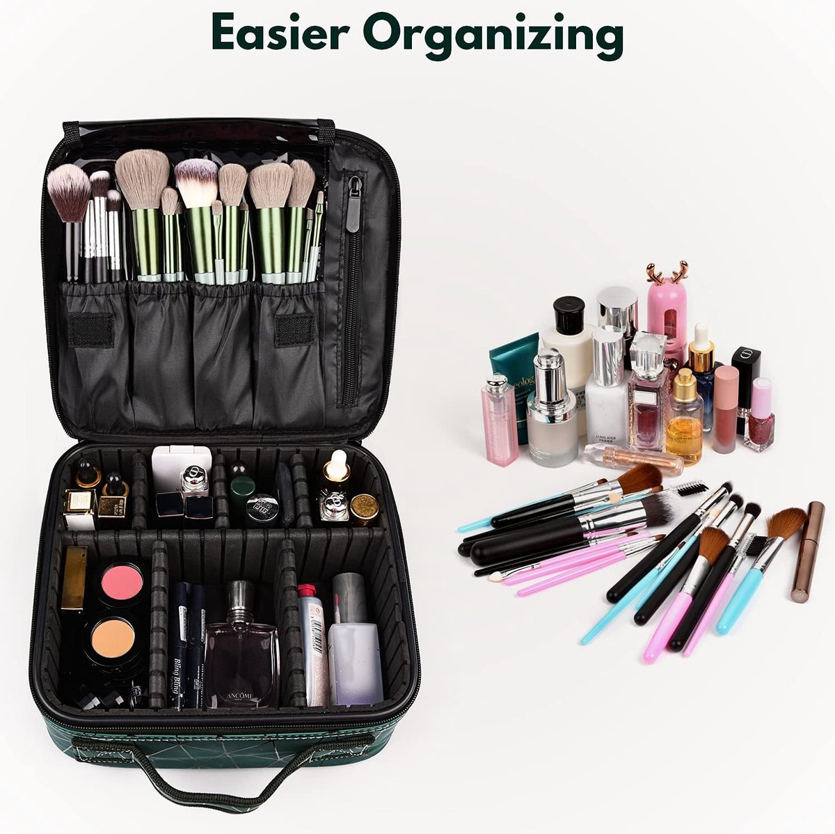 Make-up Organizer Tas - Waterdichte Opbergkoffer Met Vakken Voor Borstels En Cosmetica