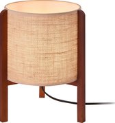 Tafellamp Solihull bureaulamp 30x22 cm bruin en beige