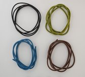 Complete set installatiedraad van 2,5 mm dikte - bruin (fase), blauw (nul), groen/geel (aarde) en zwart (schakel) - 4 stuks van 1 meter - VD-draad - stroomdraad – Nexans Profwire