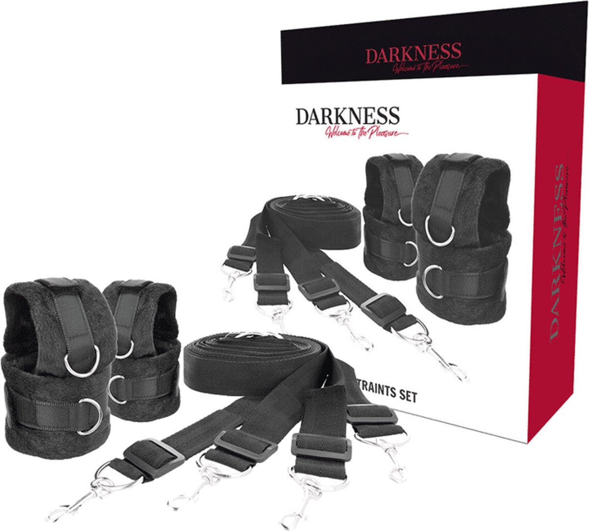 DARKNESS BONDAGE | Darkness Interlace Over And Under Bed Restraint Set