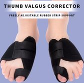 Teenspreider I Hallux Valgus I Teencorrector I Middenvoet Steunkussens I Voetboogbrace I Steunzolen Tegen Platvoeten I Zwart I 2 Stuks