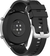 Strap-it Smartwatch bandje 20mm - siliconen stripe horlogeband geschikt voor Samsung Galaxy Watch 6 / 6 Classic / Watch 5 / 5 Pro / Watch 4 / 4 Classic / Watch 3 41mm / Watch 1 42mm / Watch Active / Active2 40 & 44mm / Gear Sport - zwart