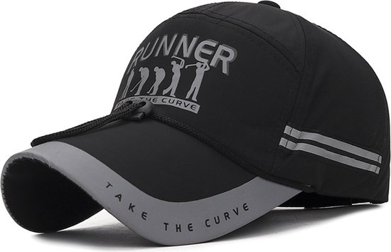 Golfpet Runner – Take the Curve – Baseball Cap - Zwart - Onesize - Golfers / Vissers