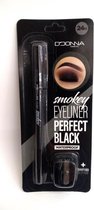 D'Donna - Smokey Eyeliner Perfect Black/Zwart Waterproof + Sharpener - 1 Stuks in blisterverpakking