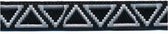 Hobbyband - Sierband - Lint - Zwart Wit driehoekjes - 12mm - 5 Meter per rol