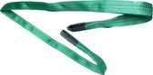 2 stuks polyester hijsband. Maximale belasting: 2 ton. Lengte: 3 meter. Kleur: Groen.