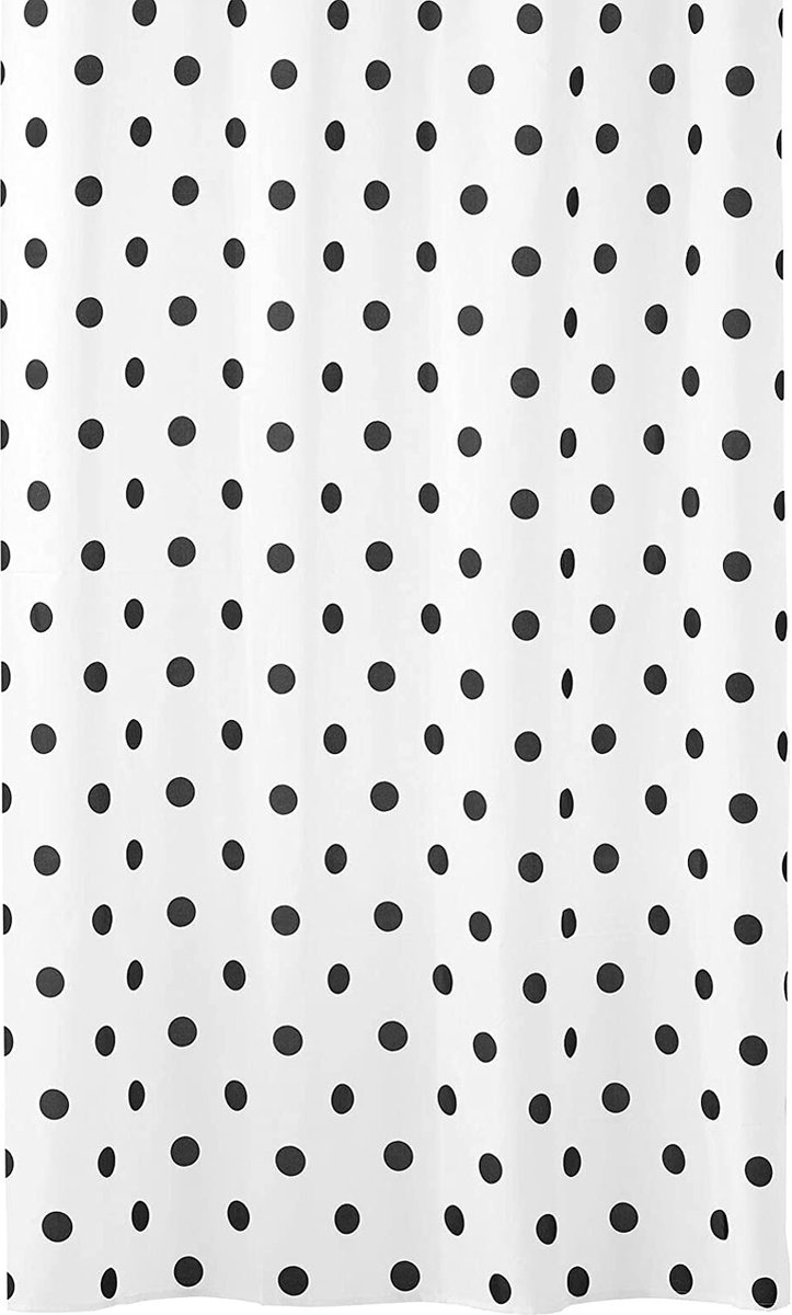 Douchegordijn met stippen, waterafstotend douchegordijn voor badkuip of
