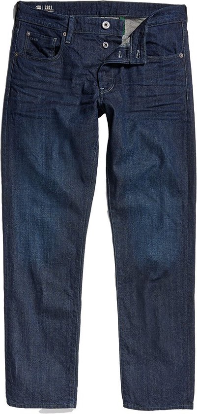 G-STAR 3301 Straight Jeans - Heren - Worn In Deep Marine - W30 X L34