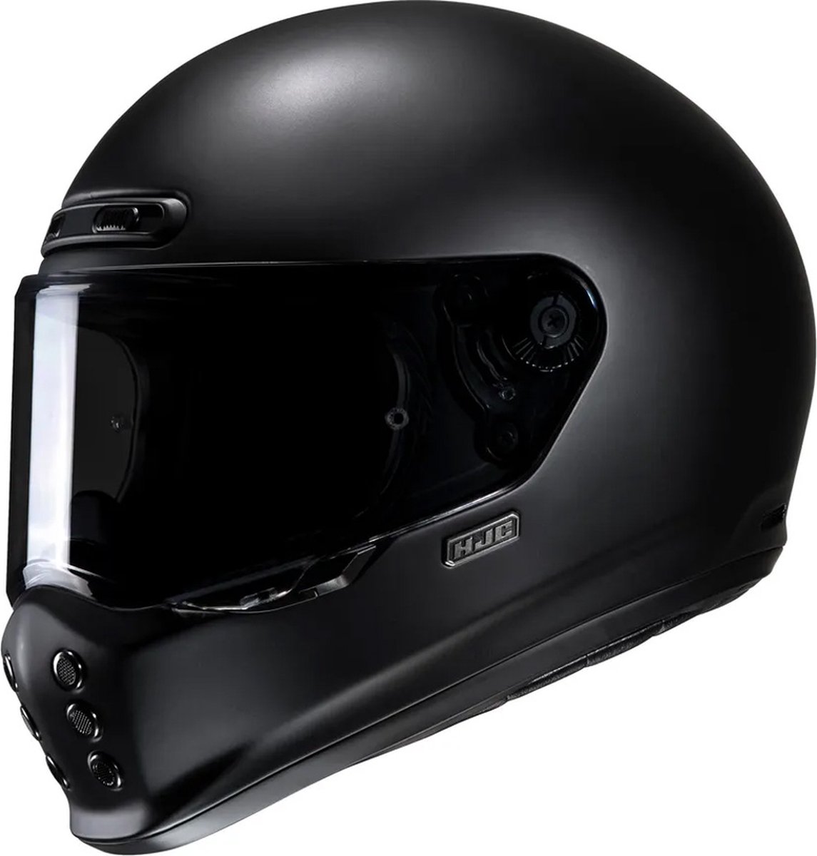 Hjc V10 Flat Black Semi Flat Black Full Face Helmets L - Maat L - Helm