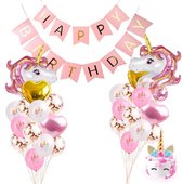Happy Goods - Verjaardag Versiering Unicorn - Happy Birthday Slinger - 30 Stuks - Kinder Feestje - Ballonnen - Verjaardag Decoratie