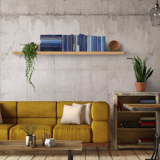 Kastvulling, 1 meter boeken in vele tinten Blauw. Uniek design voor huiskamer of kantoor.